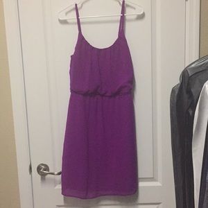 Purple spaghetti strap dress